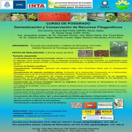 Curso domesticación y conservación