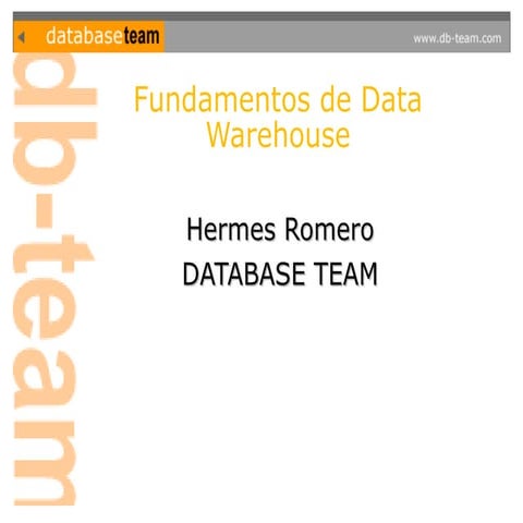 Fundamentos de DataWarehouse