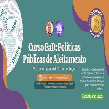 Políticas Públicas de Aleitamento: curso EaD