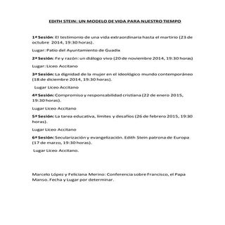 Curso edith stein guadix. indice de...