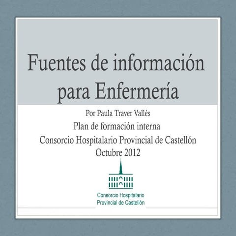 Fuentes de información para enfermería