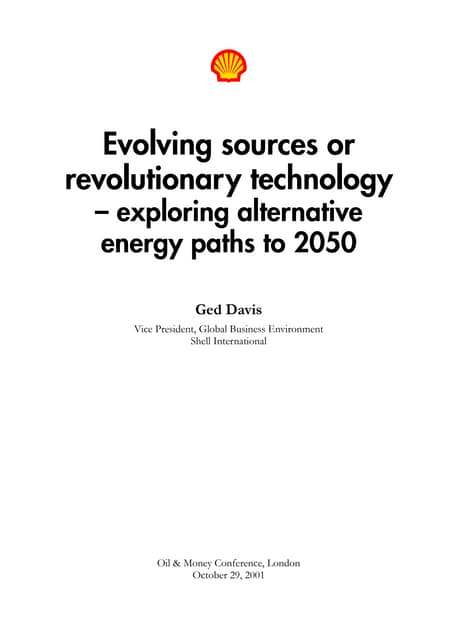 Shell Energy Paths 2050