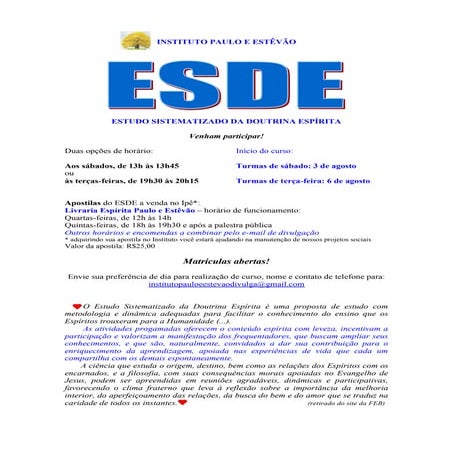 Curso esde no ipe