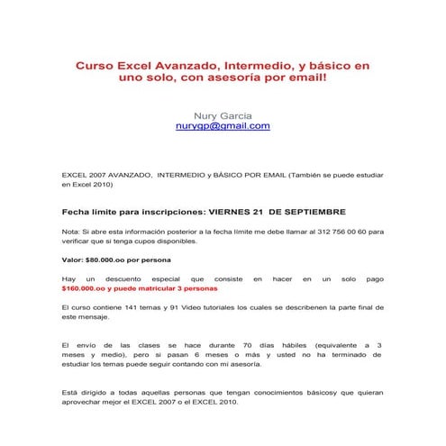 Curso excel septiembre 21