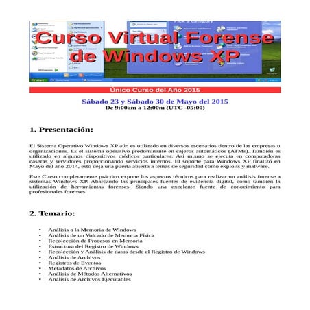 Curso Virtual Forense de Windows XP