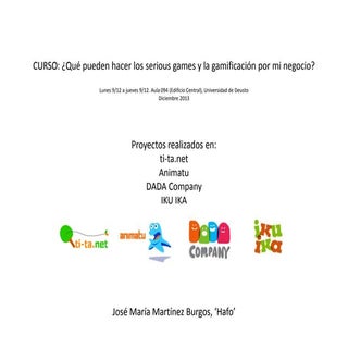 Curso Deusto Serious Games Gamifica...