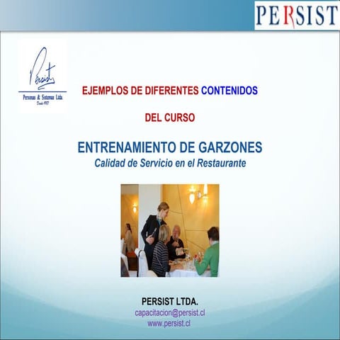 Garzones, formación para un servicio de calidad