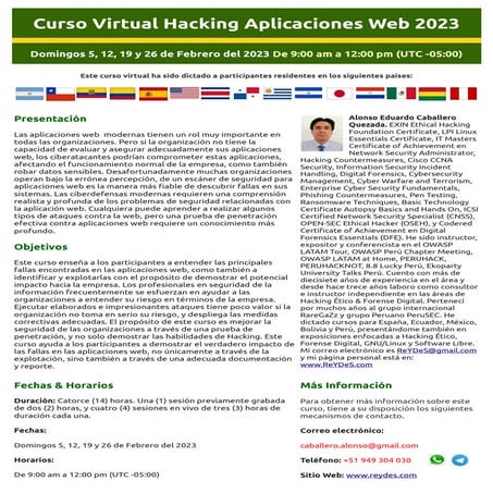 Curso Virtual de Hacking Aplicaciones Web