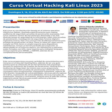 Curso Virtual Hacking con Kali Linux