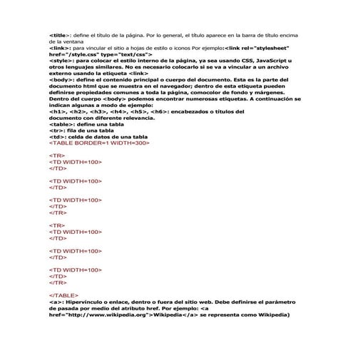 Codigos HTML...paginas web