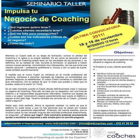 Curso impulsa negocio de coaching 112011