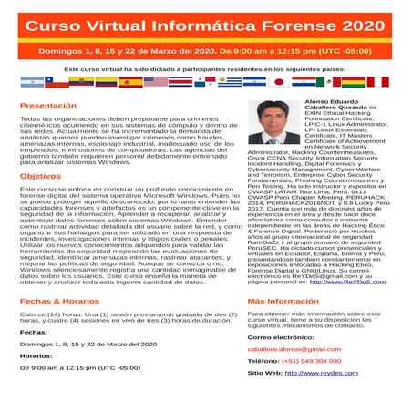 Curso Virtual Informática Forense | PDF