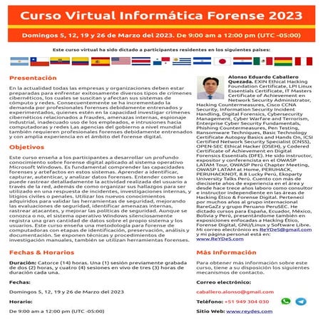 Curso Virtual Informática Forense