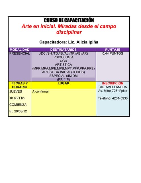 Curso inicial