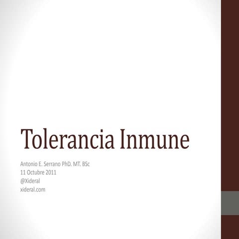 Curso Inmunologia 17 Tolerancia inmune