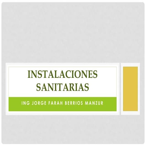 Instalaciones Sanitarias 