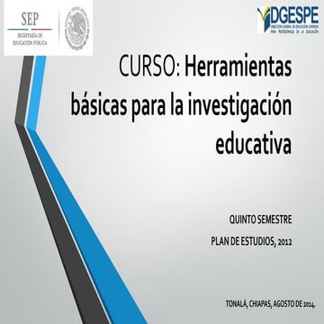Curso instrumentos básicos para la investigación educativa