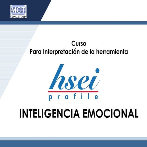 Kpa Temario Curso Interpretación de la herramienta HSEI Profile | PDF