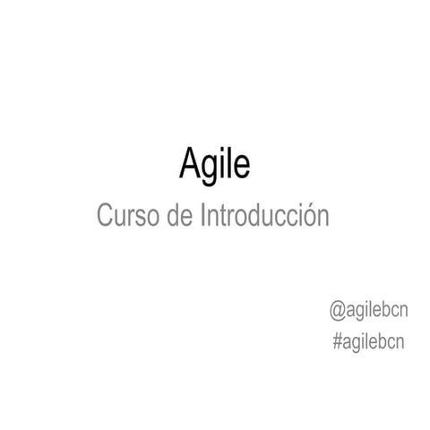 Curso Introducción a Agile