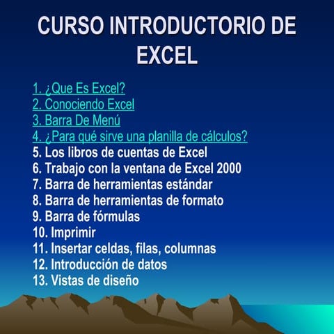 CURSO INTRODUCTORIO DE EXCEL (Curso de introdução ao Excel-SP)