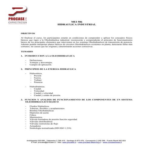 Curso mei 506   hidráulica industrial