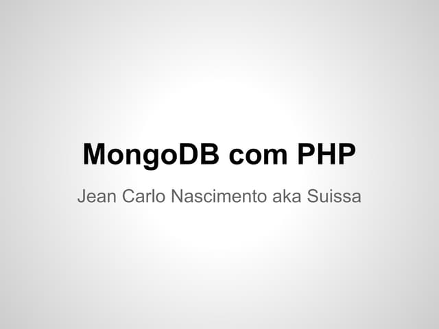Curso mongo db com php