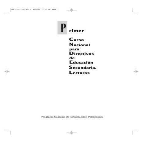 Curso nacional directivos lecturas