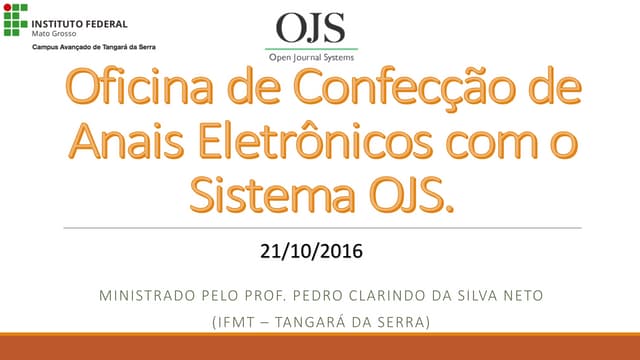 Oficina de Confecção de Anais Eletr...