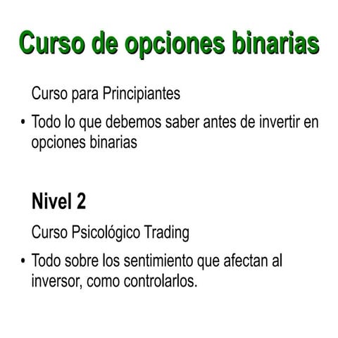 Curso opciones binarias pdf