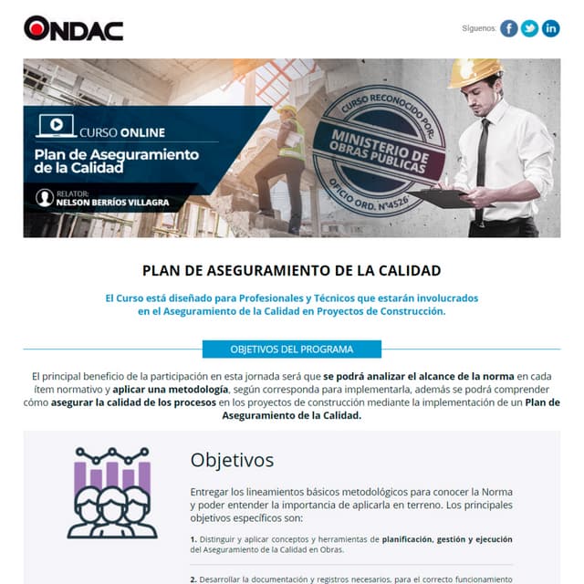 Plan de Aseguramiento de la Calidad | Online Julio 2020 | PDF