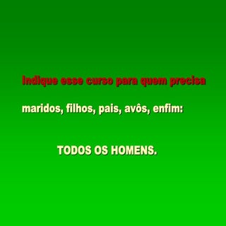 Curso para homens