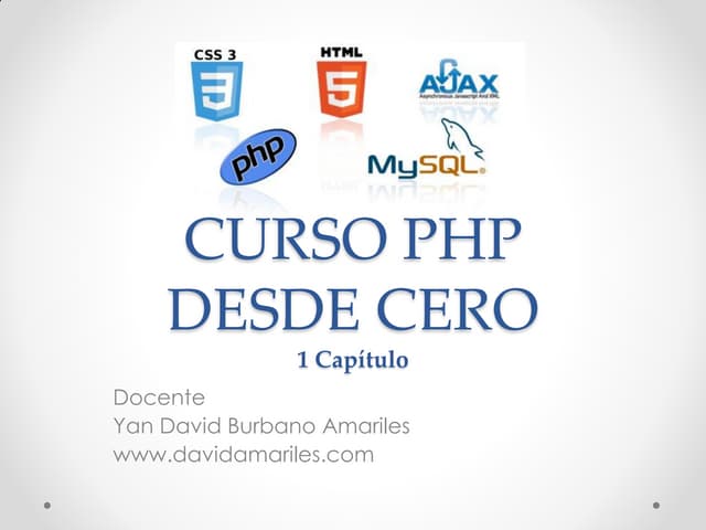 Curso php - capitulo 1 (introducción)