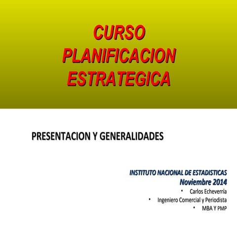 Curso planificacion estrategica