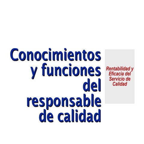 Curso responsable de calidad