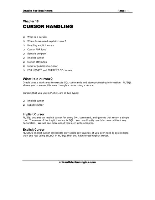 Cursors