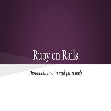 Curso ruby on rails