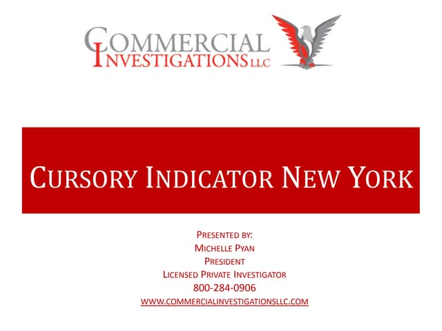 Cursory Indicator New York