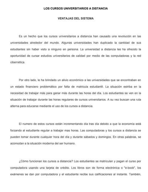 Cursos Universitarios A Distancia