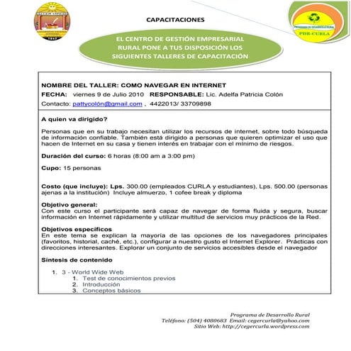 Cursos capacitacion ceger