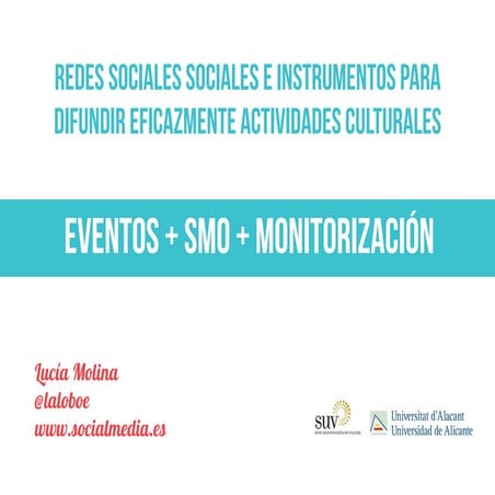 Curso Sede Villena UA - Eventos, SMO y Monitorización 