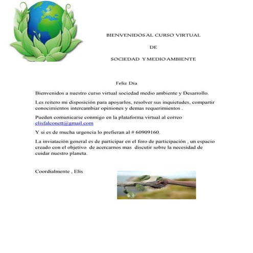 Curso  sociedad medio ambiente