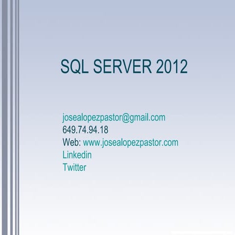 Curso sql server 2012 clase 1