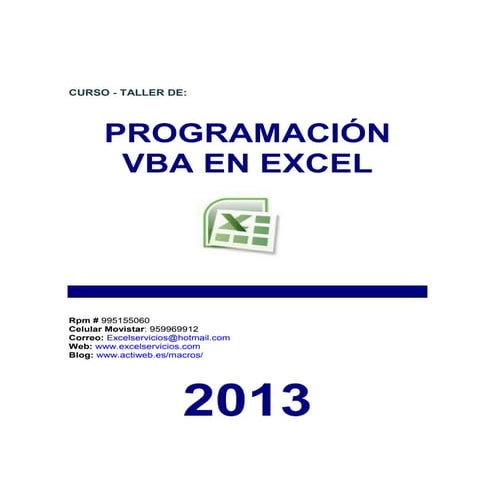 Curso taller vba macros