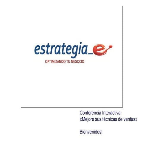 Conferencia sobre tecnicas de ventas