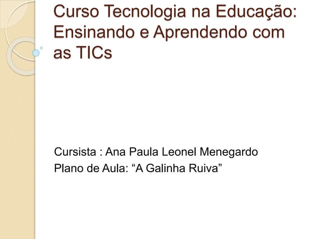 Curso tecnologia na educação slid