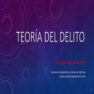 Curso teoría del delito icalp jorge valda