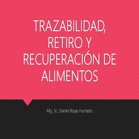 Curso trazabilidad, retiro y recuperacion de producto