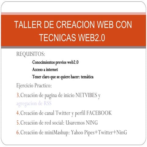 Curso Ucantabria 2008 Taller Web2.0