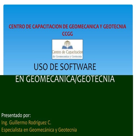 Curso uso de software geomecanico  set 2013