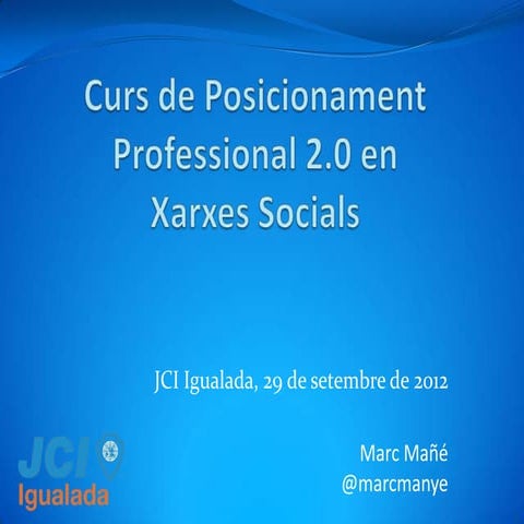 Curs posicionament professional 2.0
